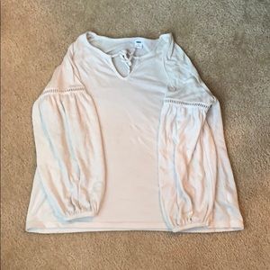 White Old Navy Shirt with Flared Out Sleeves